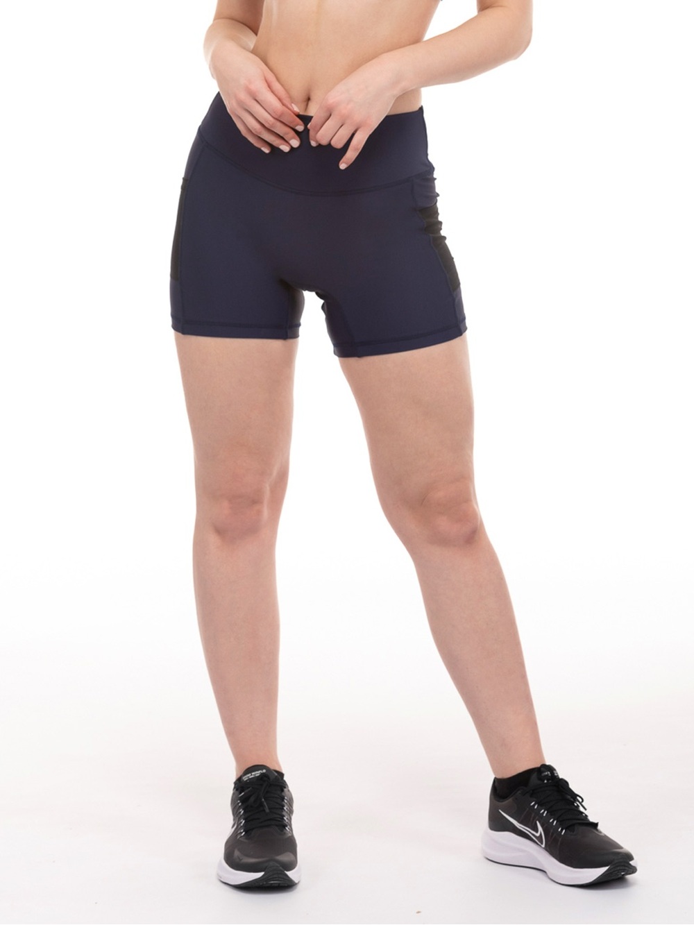 High-Rise Short with Side Pockets – Navy Blue, Sustainable Activewear